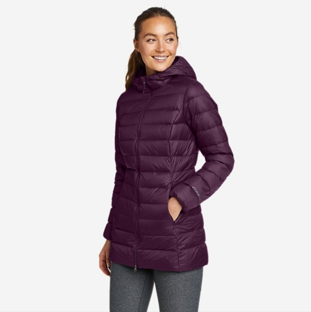 🪻Eddie Bauer Women's CirrusLite Down Jacket in Deep Eggplant🪻size:L